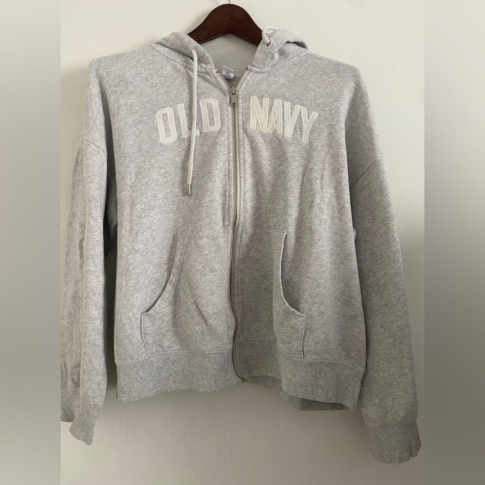 Old Navy Zip Up | Color: Gray and White | Size: Small |